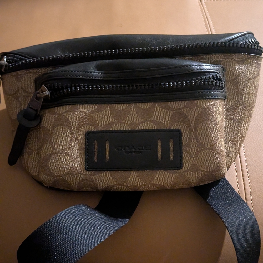 Coach Tan and Black Men's Bag
